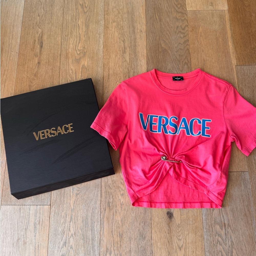 Versace Neon Pink Top with Knot